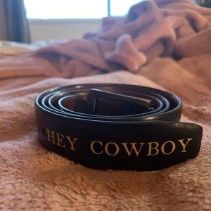 Reformation style “Hey Cowboy” Custom Belt